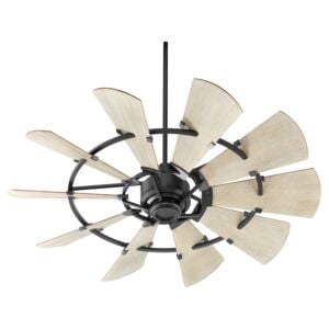 Windmill 52" Hanging Ceiling Fan in Textured Black