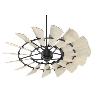 Windmill 60" Hanging Ceiling Fan in Textured Black