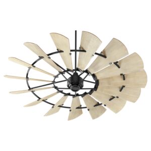 Windmill 72" Hanging Ceiling Fan in Textured Black