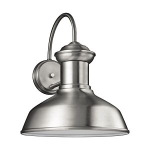 Fredricksburg 1-Light Outdoor Wall Lantern in Satin Aluminum