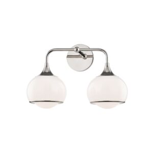 Reese 2-Light Wall Sconce in Polished Nickel