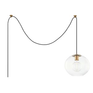 Margot 1-Light Pendant in Aged Brass