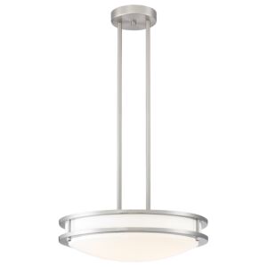 Solero 1-Light LED Semi-Flush Mount in Brushed Steel