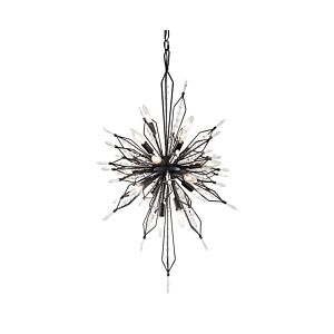 Orbital 16-Light Foyer Pendant in Carbon