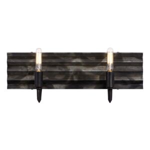 Flynne 2-Light Bathroom Vanity Light in Artistic Fired Steel