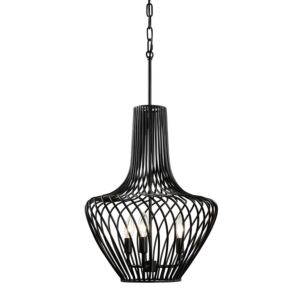 Elsa 3-Light Pendant in Black