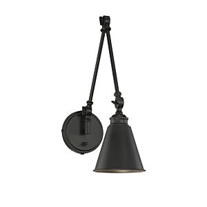 Morland 1-Light Wall Sconce in Matte Black