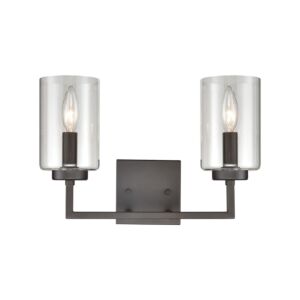 West End 2-Light Bathroom Vanity Light in Oil Rubbed Bronze