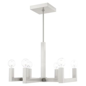 Solna 6-Light Chandelier in Brushed Nickel