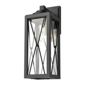 County Fair Outdoor 1-Light Outdoor Wall Sconce in Black