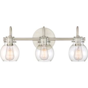 Quoizel Andrews 3 Light Bathroom Vanity Light in Antique Nickel