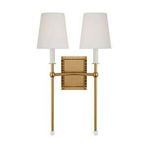 Baxley 2-Light Wall Sconce in Burnished Brass