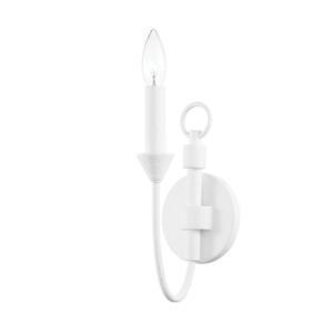 Cate 1-Light Wall Sconce in Gesso White