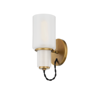 Lincoln 1-Light Wall Sconce in Patina Brass