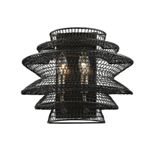 Kokoro 2-Light Wall Sconce in Soft Black