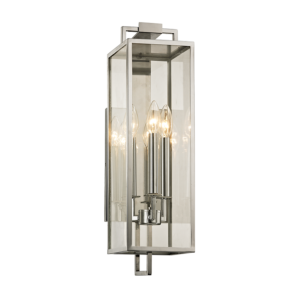 Troy Beckham 3 Light 22 Inch Outdoor Wall Light in Polished Stainless