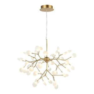 Hydragea Bloom 45-Light LED Pendant in Gold, Champ, Gld Leaf