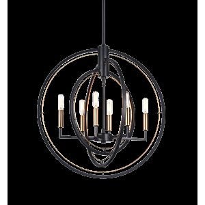 Matteo Odyssey 6-Light Pendant Light In Black