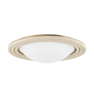 Zion Led Flush Mount in Patina Brass