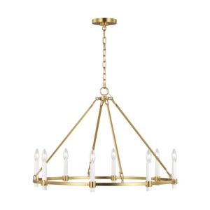 Visual Comfort Studio Marston 8-Light Chandelier in Burnished Brass by Chapman & Myers