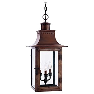 Chalmers 3-Light Outdoor Hanging Lantern in Aged Copper