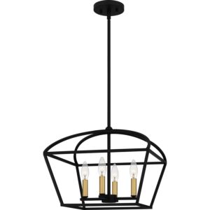 Concho Bay 4-Light Pendant in Matte Black