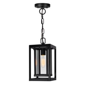 CWI Lighting Mulvane Mulvane 1 Light Black Outdoor Hanging Light