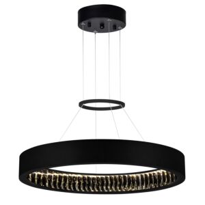 CWI Lighting Rosalina LED Chandelier with Matte Black Finish