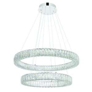 CWI Lighting Madeline LED Chandelier with Chrome Finish