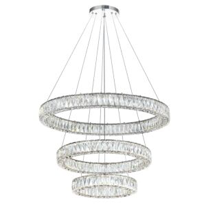 CWI Lighting Madeline LED Chandelier with Chrome Finish