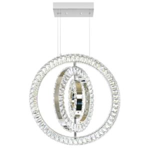 CWI Lighting Celina LED Chandelier with Chrome Finish