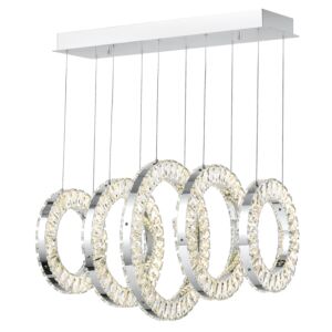 CWI Lighting Celina LED Chandelier with Chrome Finish