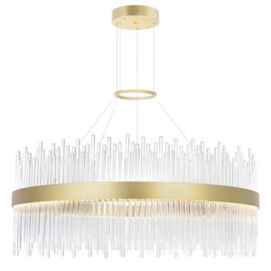 CWI Lighting Genevieve LED Chandelier with Medallion Gold Finish