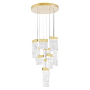 CWI Lighting Carolina LED Chandelier with Gold Leaf Finish