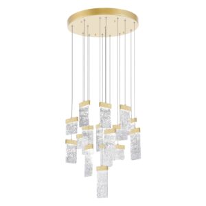 CWI Lighting Carolina LED Chandelier with Gold Leaf Finish