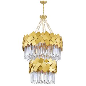 CWI Lighting Panache 10 Light Down Chandelier with Medallion Gold Finish