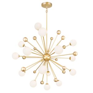 CWI Lighting Element 17 Light Chandelier with Sun Gold Finish