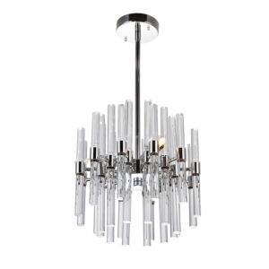 CWI Lighting Miroir 3 Light Mini Chandelier with Polished Nickel Finish