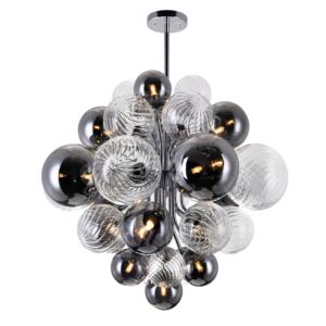 CWI Lighting Pallocino 15 Light Chandelier with Chrome Finish