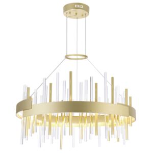 CWI Lighting Millipede Millipede 26-in LED Satin Gold Chandelier