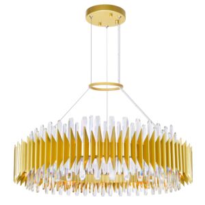 CWI Lighting Cityscape 24 Light Chandelier with Satin Gold finish