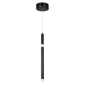 CWI Lighting Flute 1 Light LED Pendant with Black finish