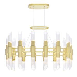 CWI Lighting Croissant 28 Light Chandelier with Satin Gold finish