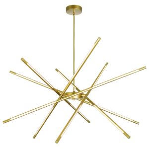 Oskil 6-Light LED Chandelier in Satin Gold