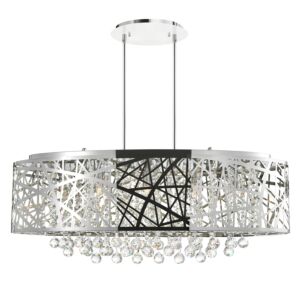 CWI Eternity 8 Light Drum Shade Chandelier With Chrome Finish
