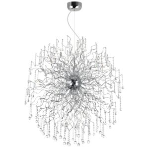 CWI Cherry Blossom 48 Light Chandelier With Chrome Finish
