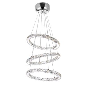 CWI Lighting Ring LED Chandelier with Chrome finish