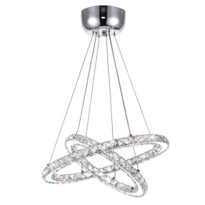 CWI Lighting Ring LED Chandelier with Chrome finish