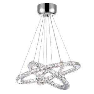 CWI Lighting Ring LED Chandelier with Chrome finish