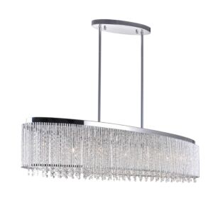 CWI Claire 7 Light Drum Shade Chandelier With Chrome Finish